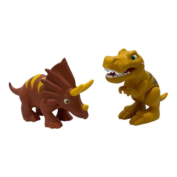 Paw Patrol Dino Rescue Dinosaur Figures Toy Triceratops and T-Rex 2 Piece Set - Picture 1 of 8
